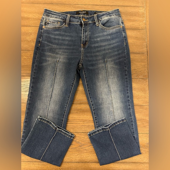 Judy Blue Dark Wash Straight Leg Jeans Size 13/31 - Picture 2 of 6